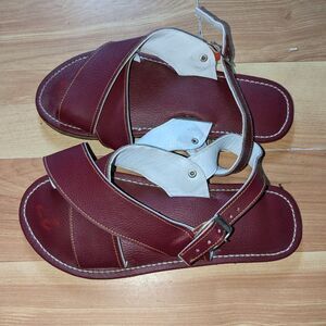 BurgundyMexico Sandals Size 8.5